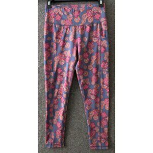 Cato Live Well Womens XS Capri Leggings Pockets Floral High Waisted Active Yoga